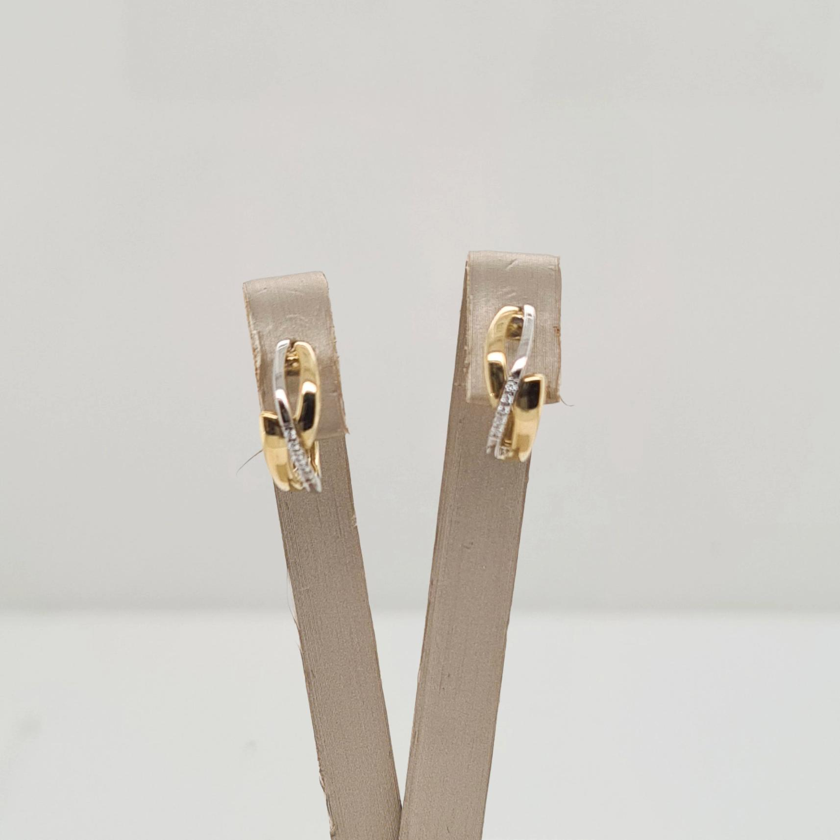 14krt gouden oorsieraden met diamant