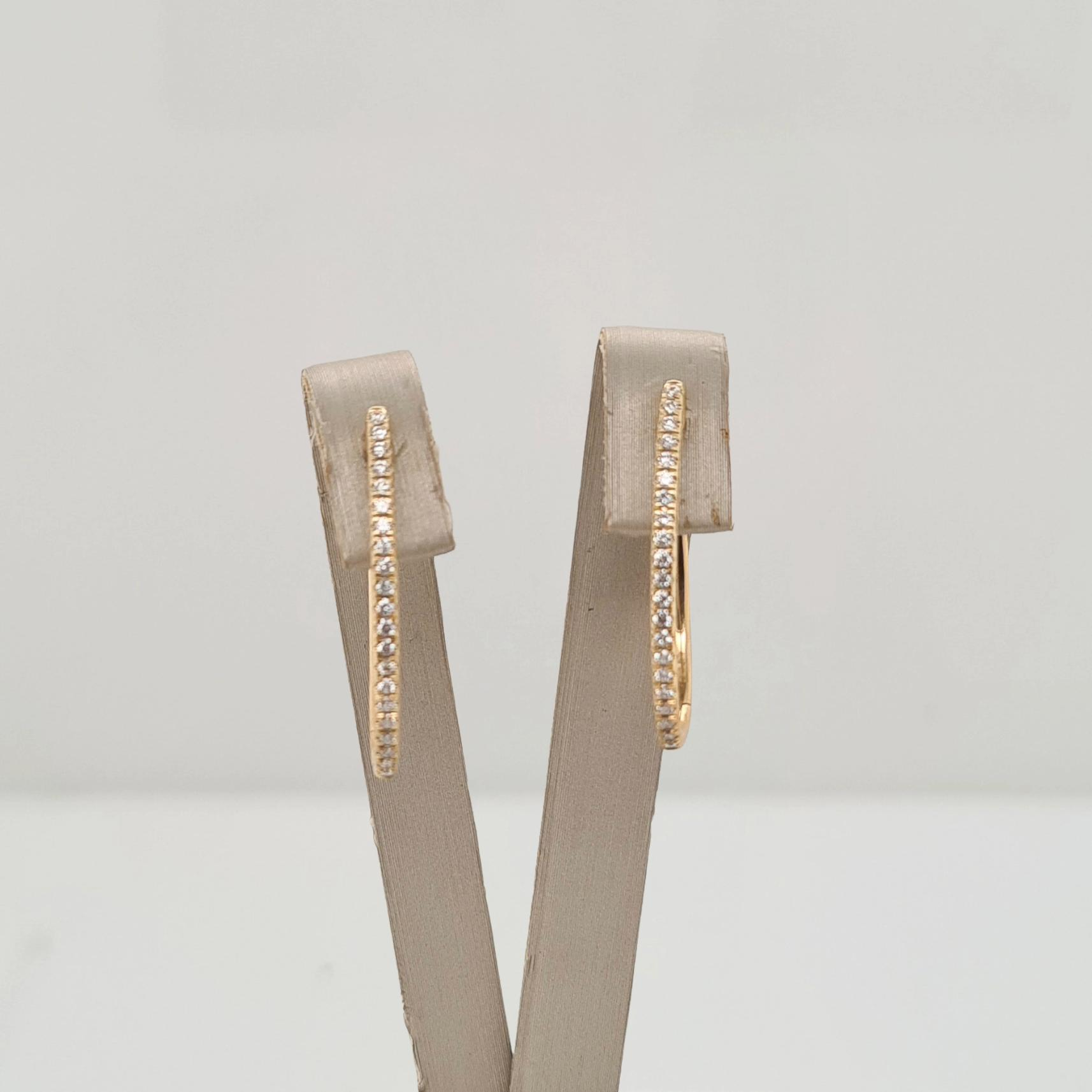14krt gouden oorsieraden met diamant