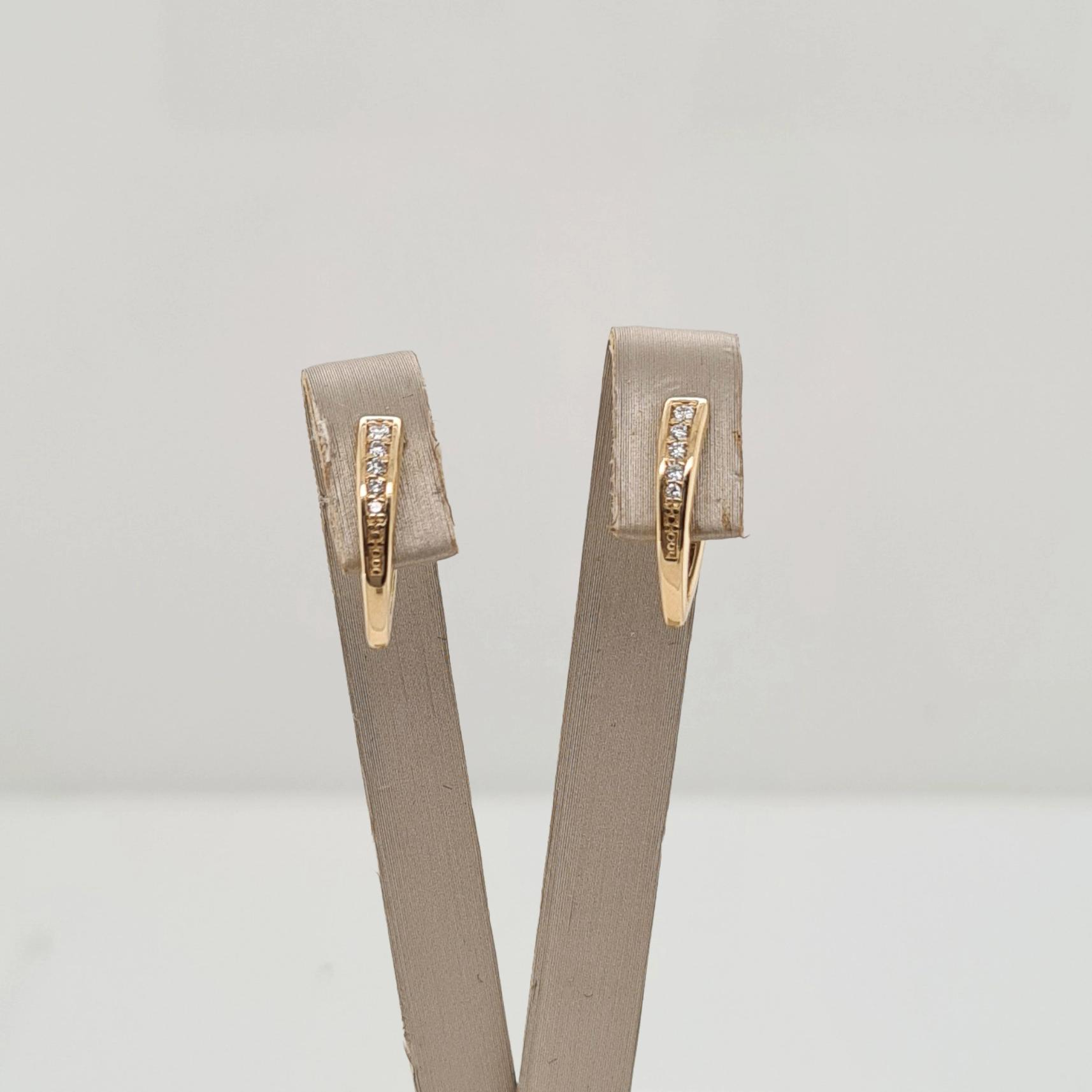14krt gouden oorsieraden met diamant