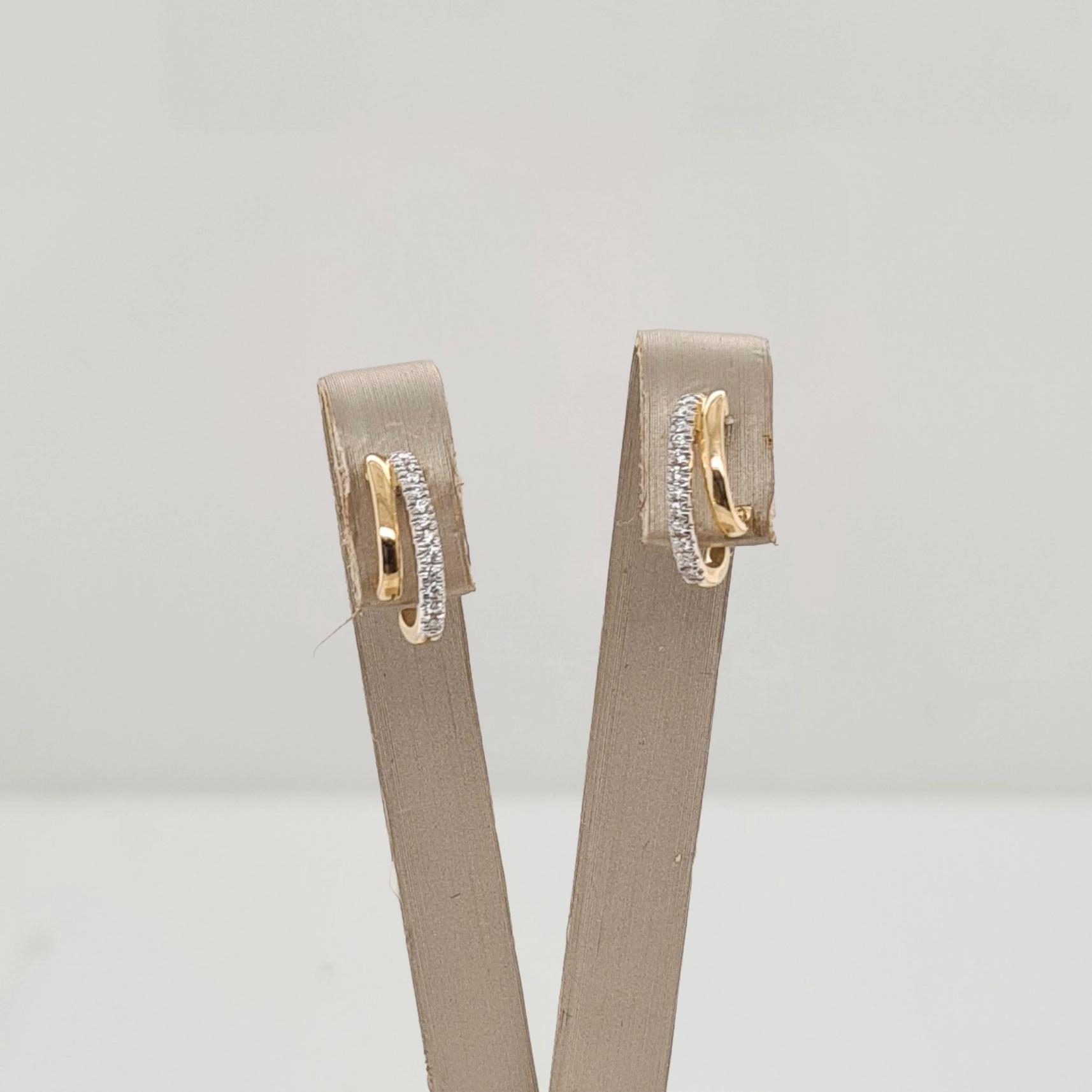 14krt gouden oorsieraden met diamant