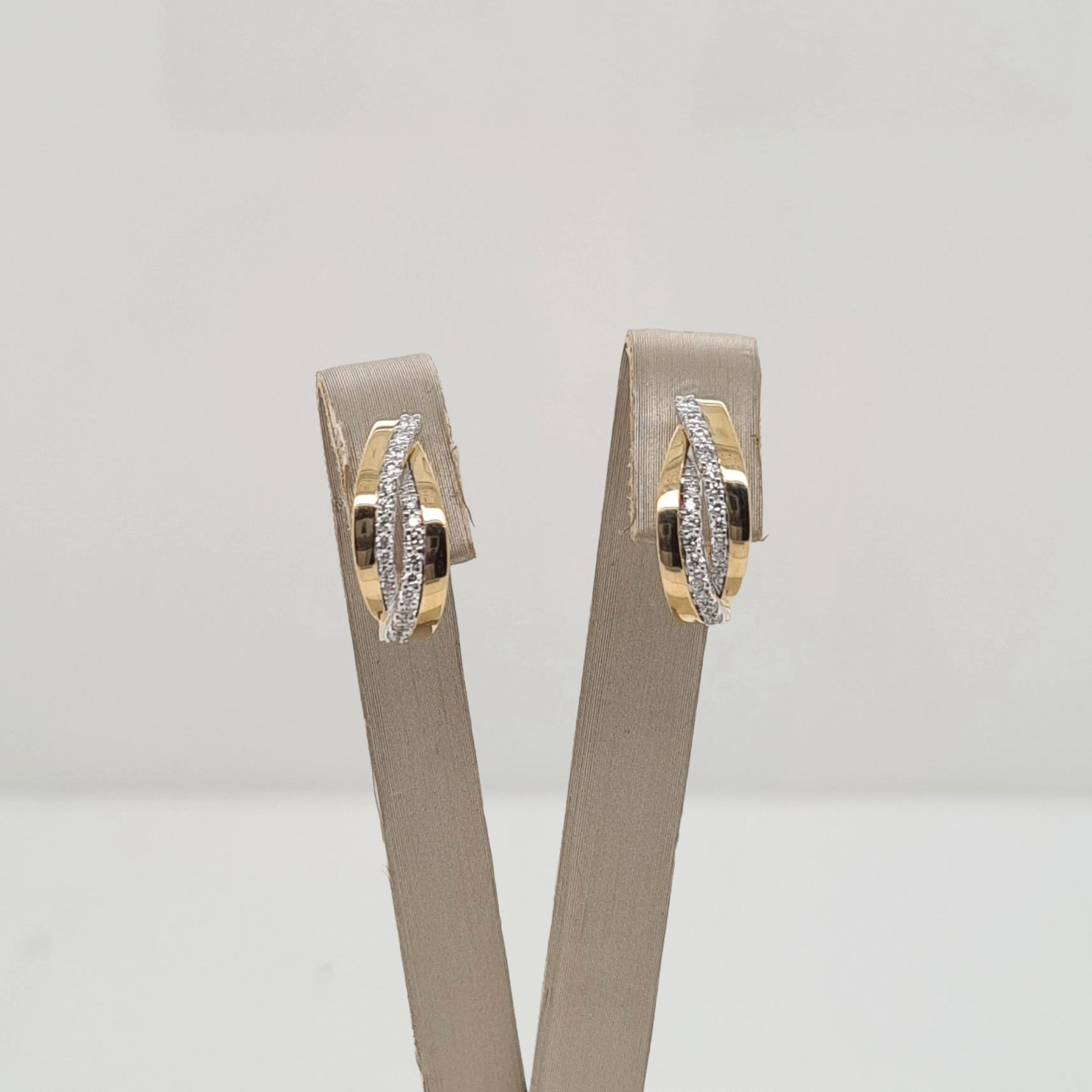 14krt gouden oorsieraden met diamant