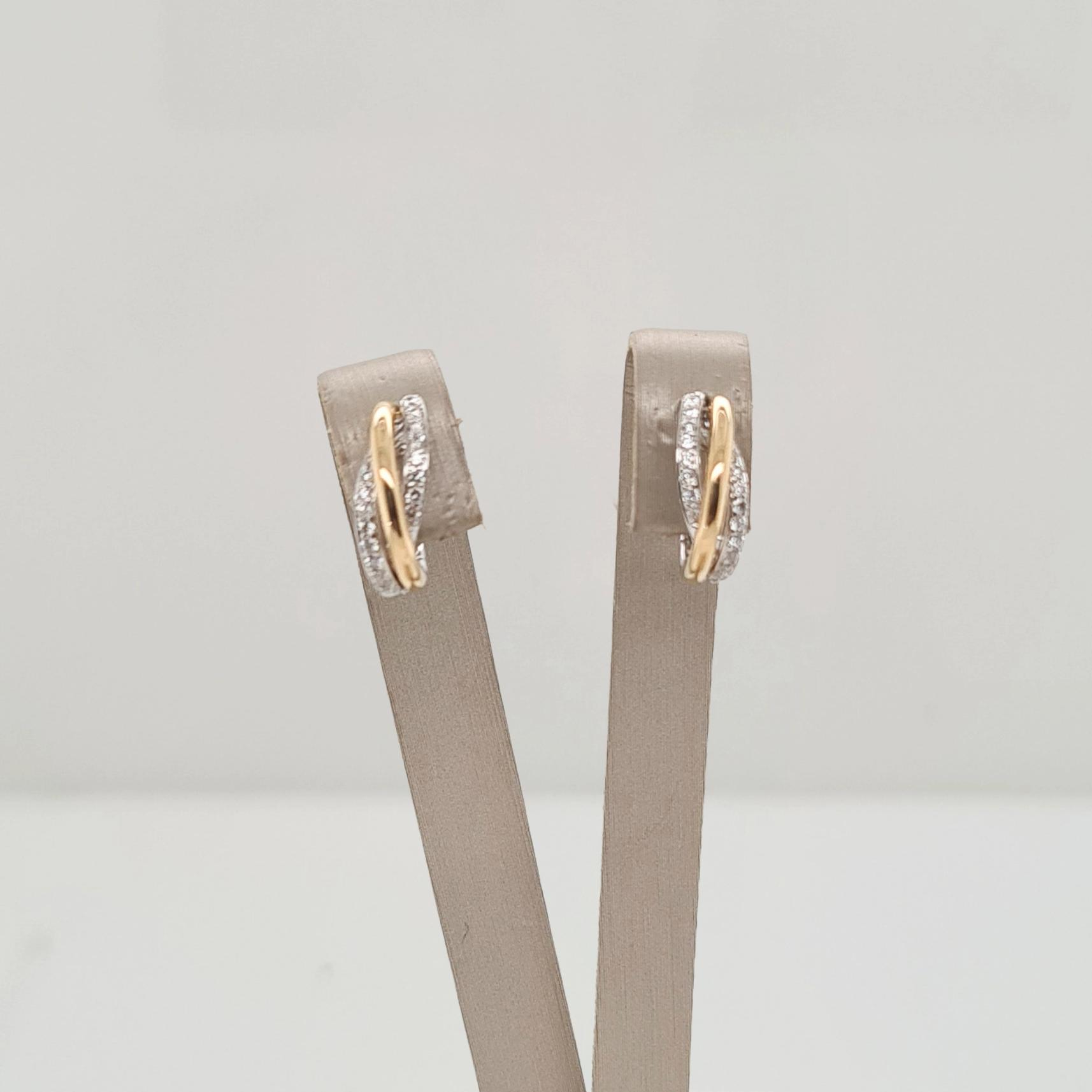 14krt gouden oorsieraden met diamant