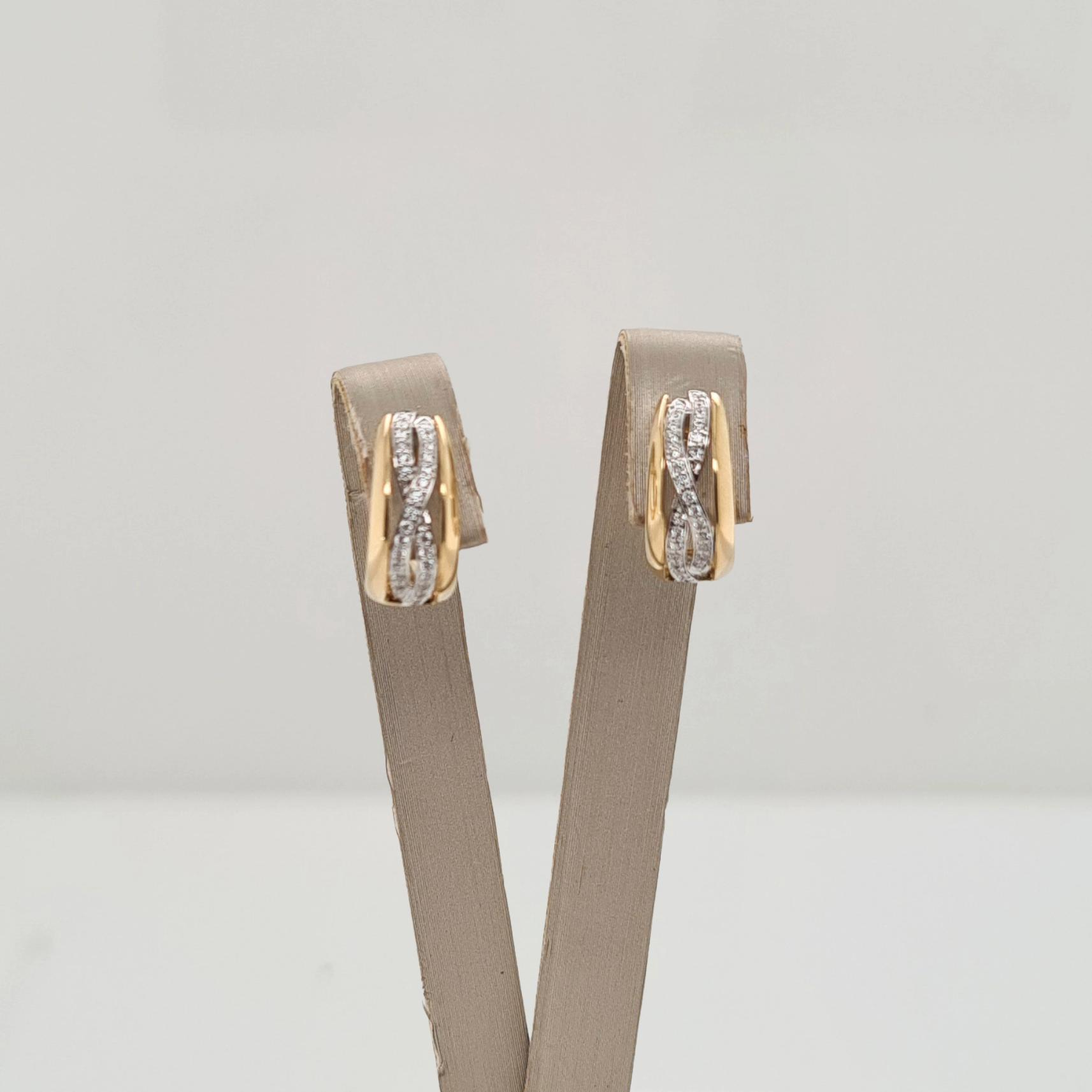 14krt gouden oorsieraden met diamant