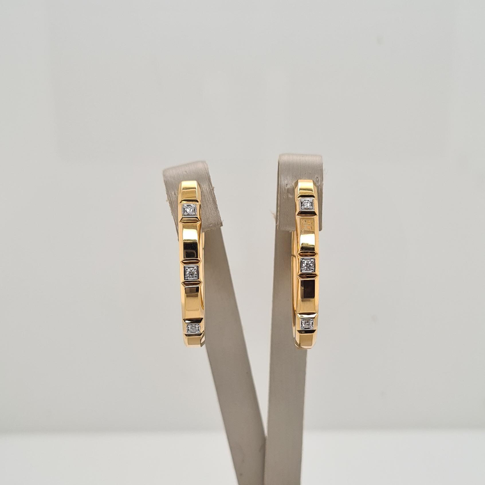 14krt gouden oorsieraden met diamant