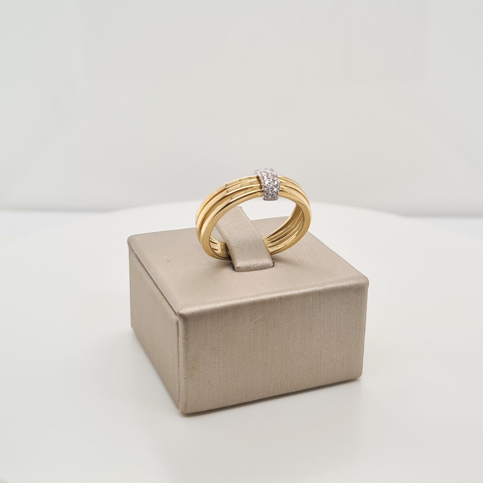 14KRT Gouden ring met diamant