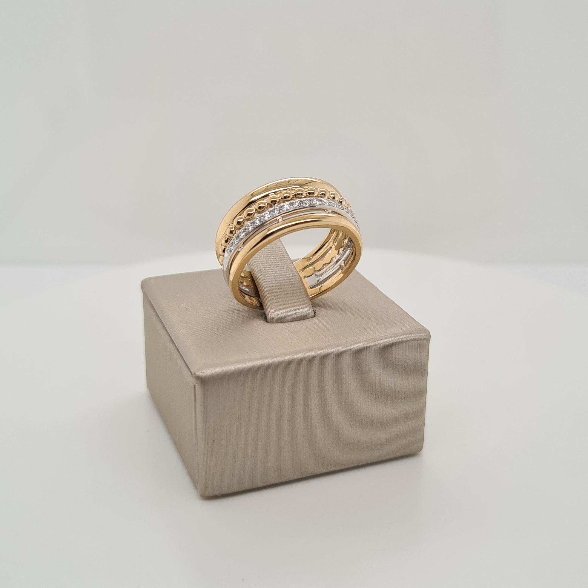 14krt gouden ring met diamant