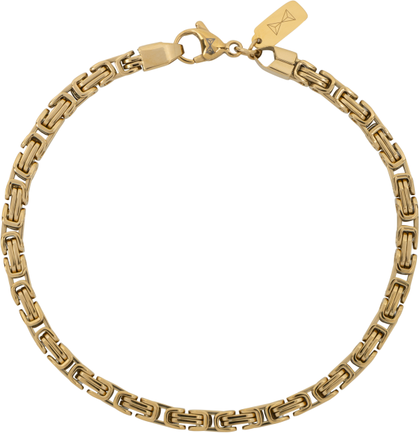 Aze stalen armband goud kleurig konings schakel
Byzantine Four - Noir
21cm
