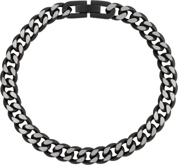 Aze stalen armband
staal met zwart kleurig gourmette schakel
Gourmette Seven Two-Tone - Inox/Noir
22,5cm