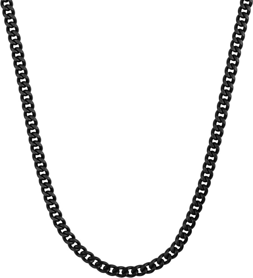 Necklace Gourmette Eight - Noir (50+10cm)