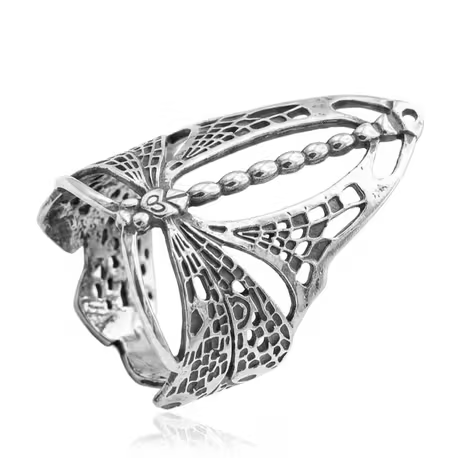zilveren ring libelle