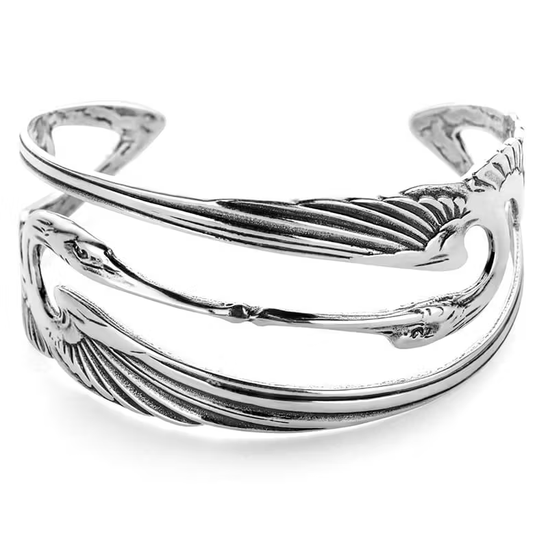 zilveren armband kraanvogel
