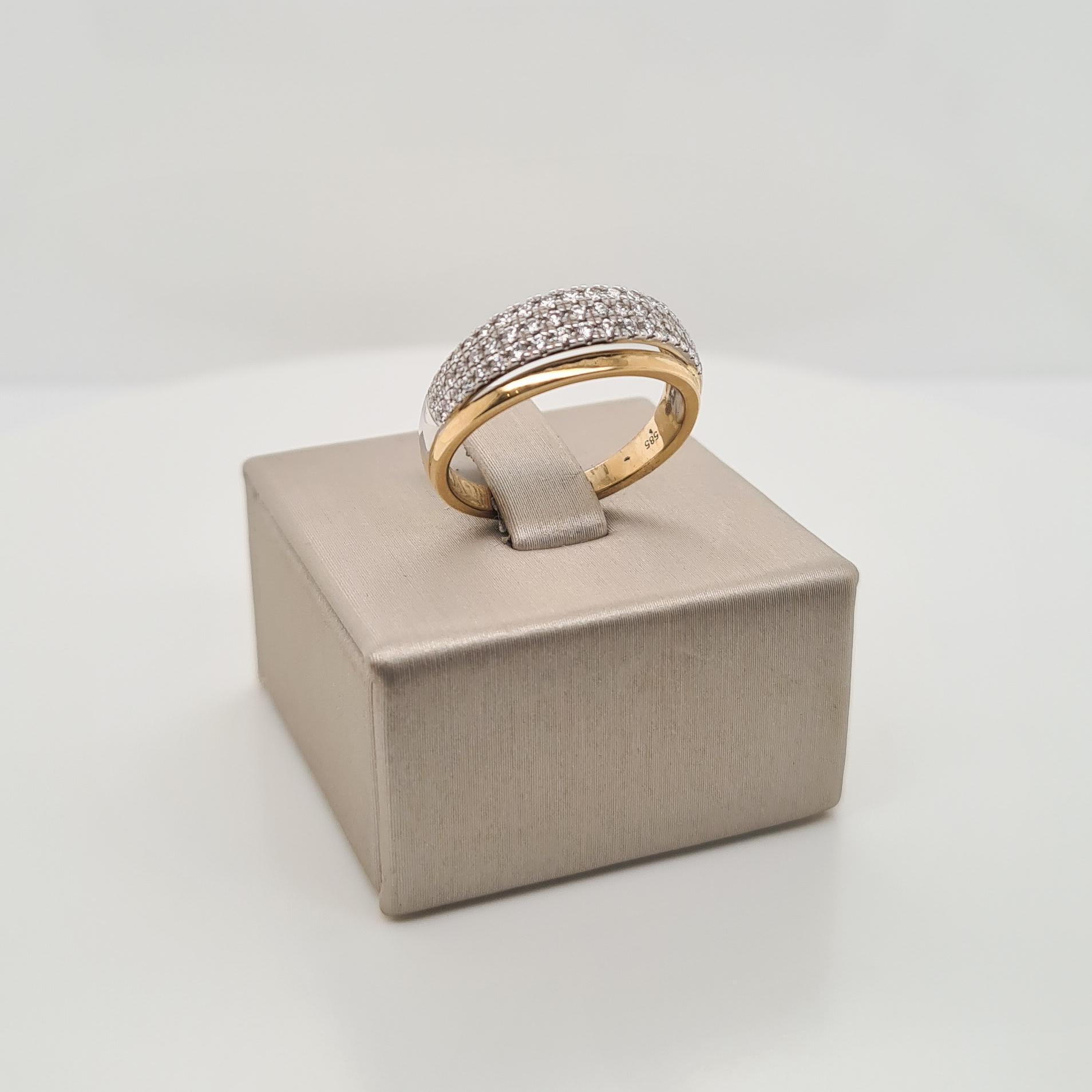 14krt gouden ring met diamant