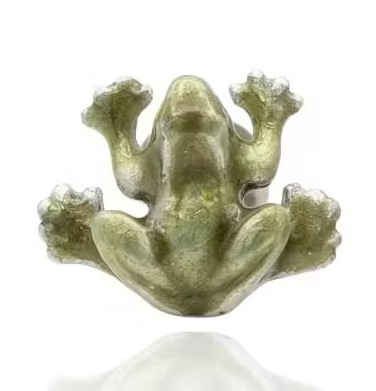 zilveren hanger kikker groen emaille
