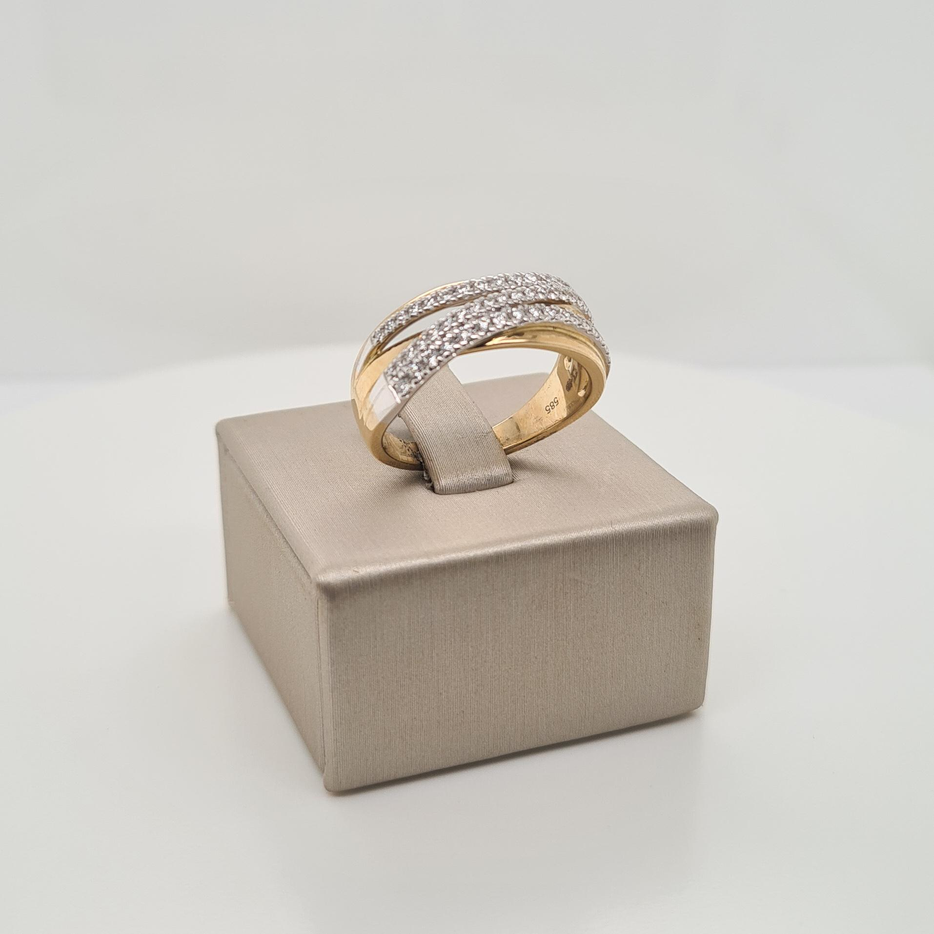 14krt gouden ring met diamant