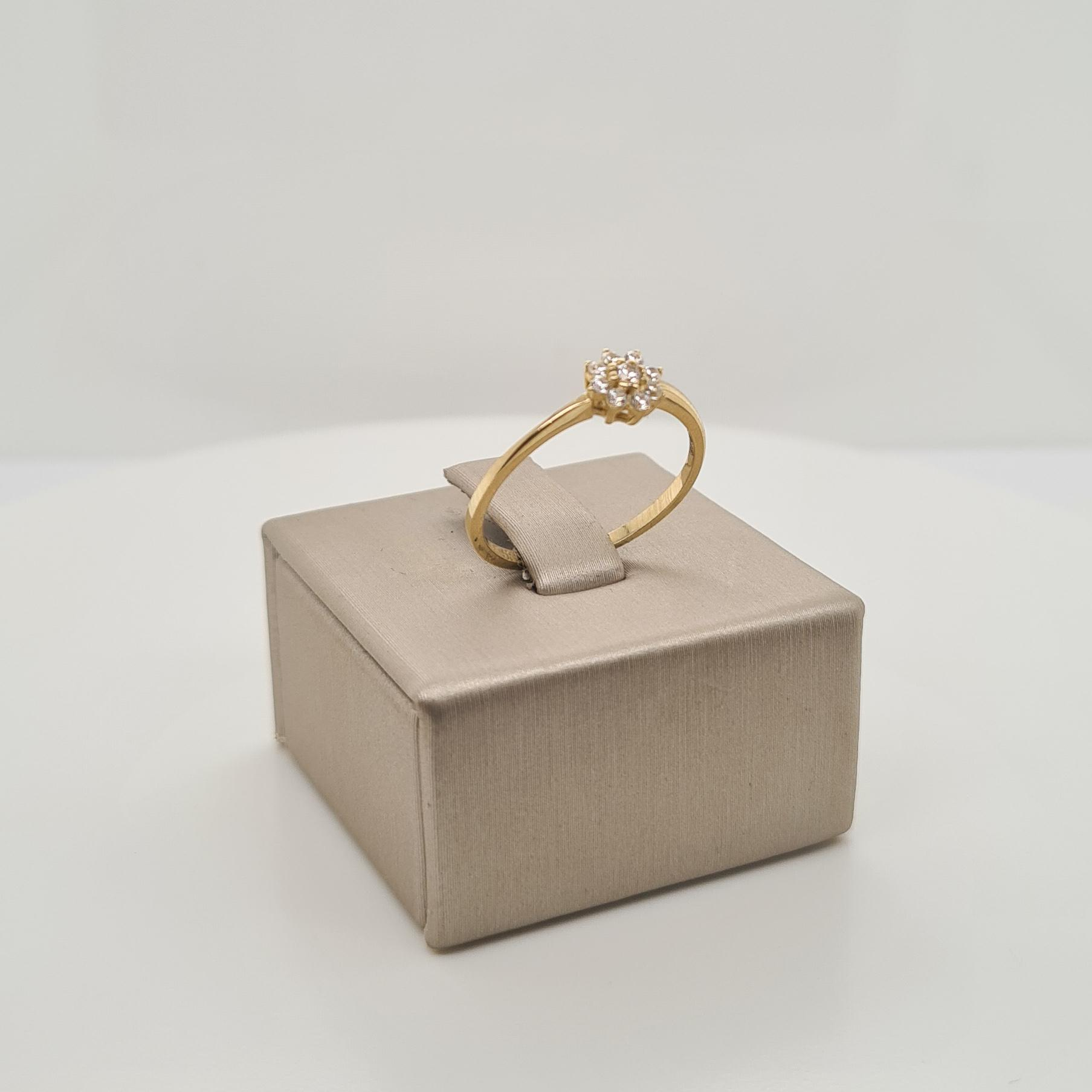 14krt gouden ring met zirkonia