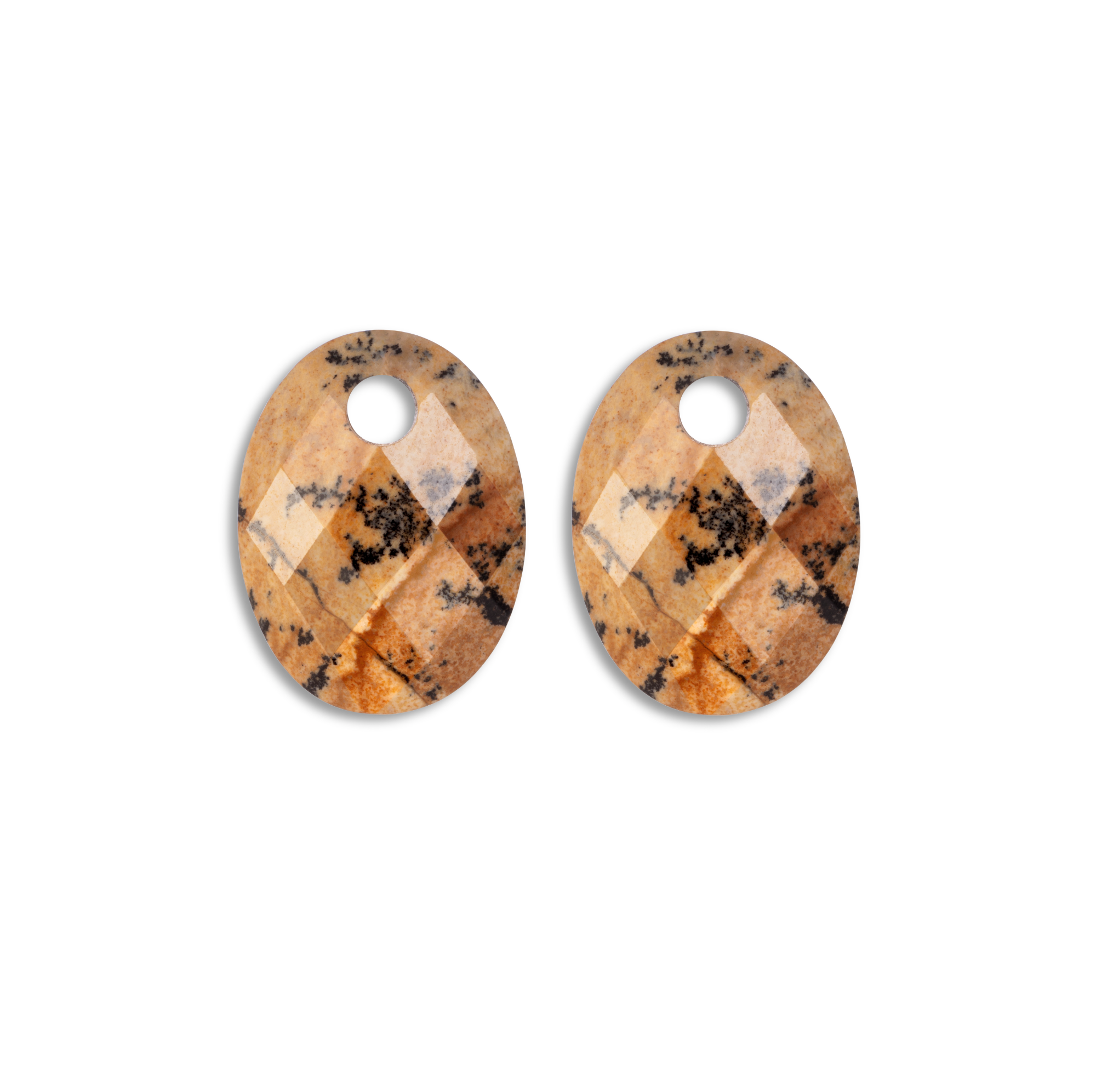 De Earstones I Medium Oval - Landscape Jasper (modelnummer: EAGEM22-MO) is een prachtige hanger ontworpen voor oorbellen. Deze hypoallergene sieraad is bruin van kleur en gemaakt van hoogwaardige jaspis. Met een breedte van 15 mm is het een subtiele aanvulling op elke outfit. Draag deze hanger voor een elegante en verfijnde look.