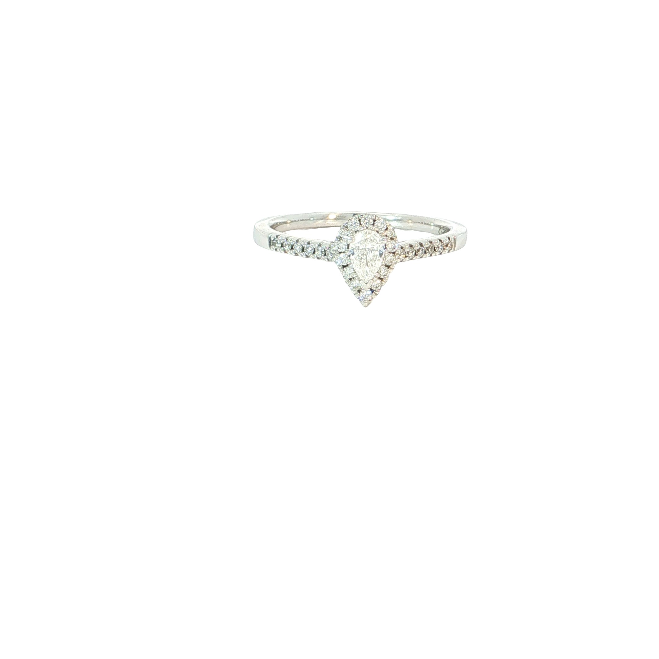 RING IN 18 KT WITGOUD MET BRILJANT 0.32CT