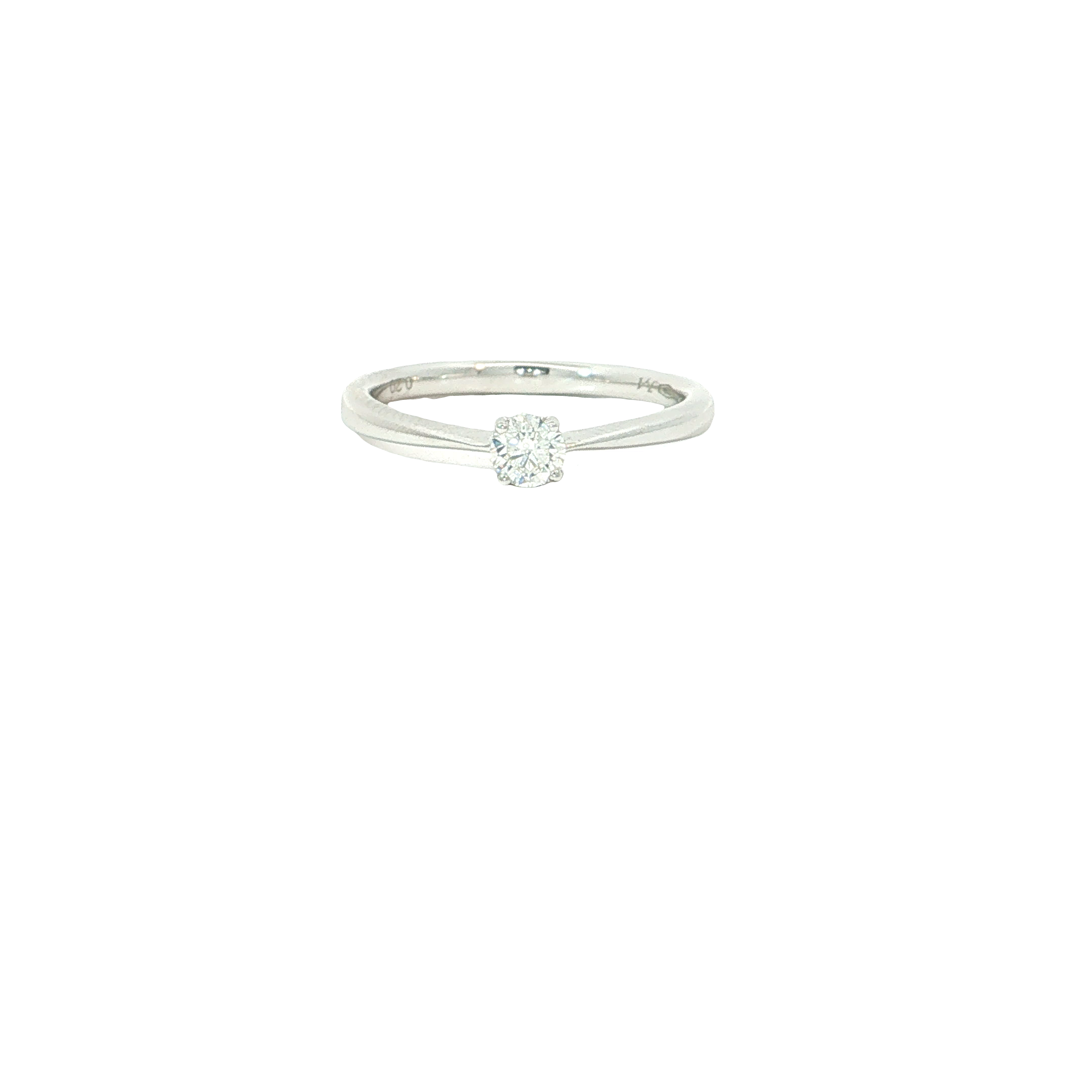Witgouden ring met diamant