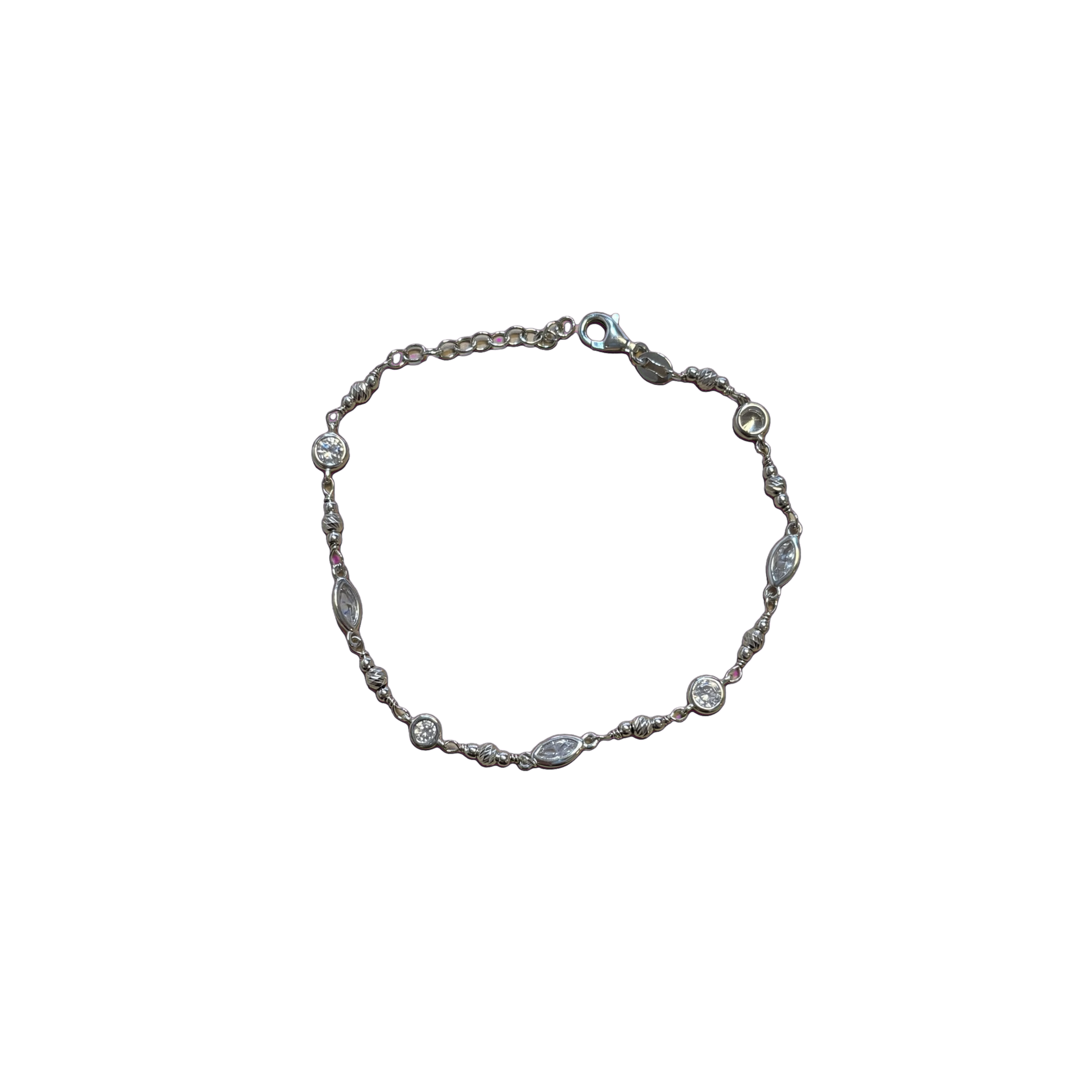Zilveren armband zirkonias 