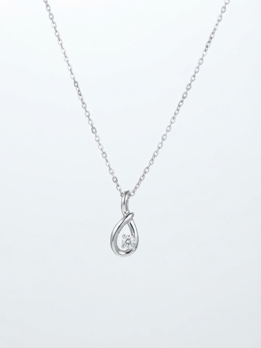 Zilver collier met hanger