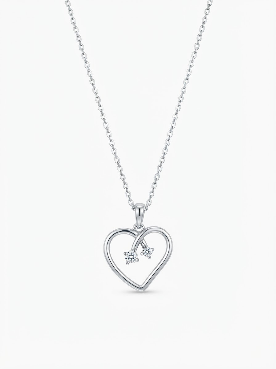 Zilver collier met hanger