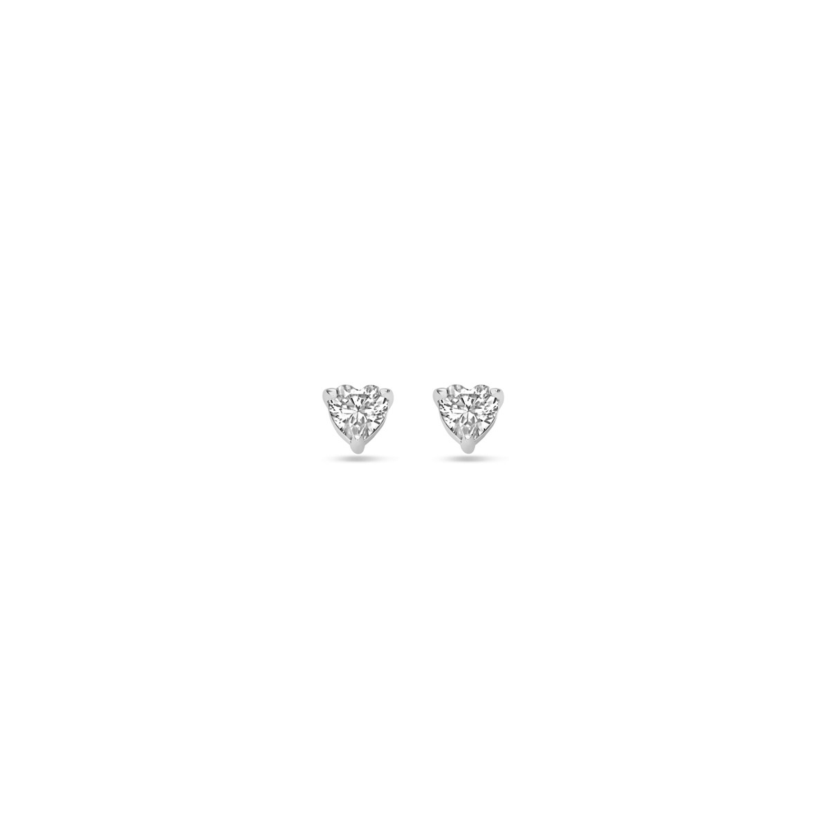 Gerhodineerd 925 zilveren oorknoppen uitgevoerd met zirkonia. De oorknoppen hebben een diameter van 3.5mm gezet in een chaton zetting.