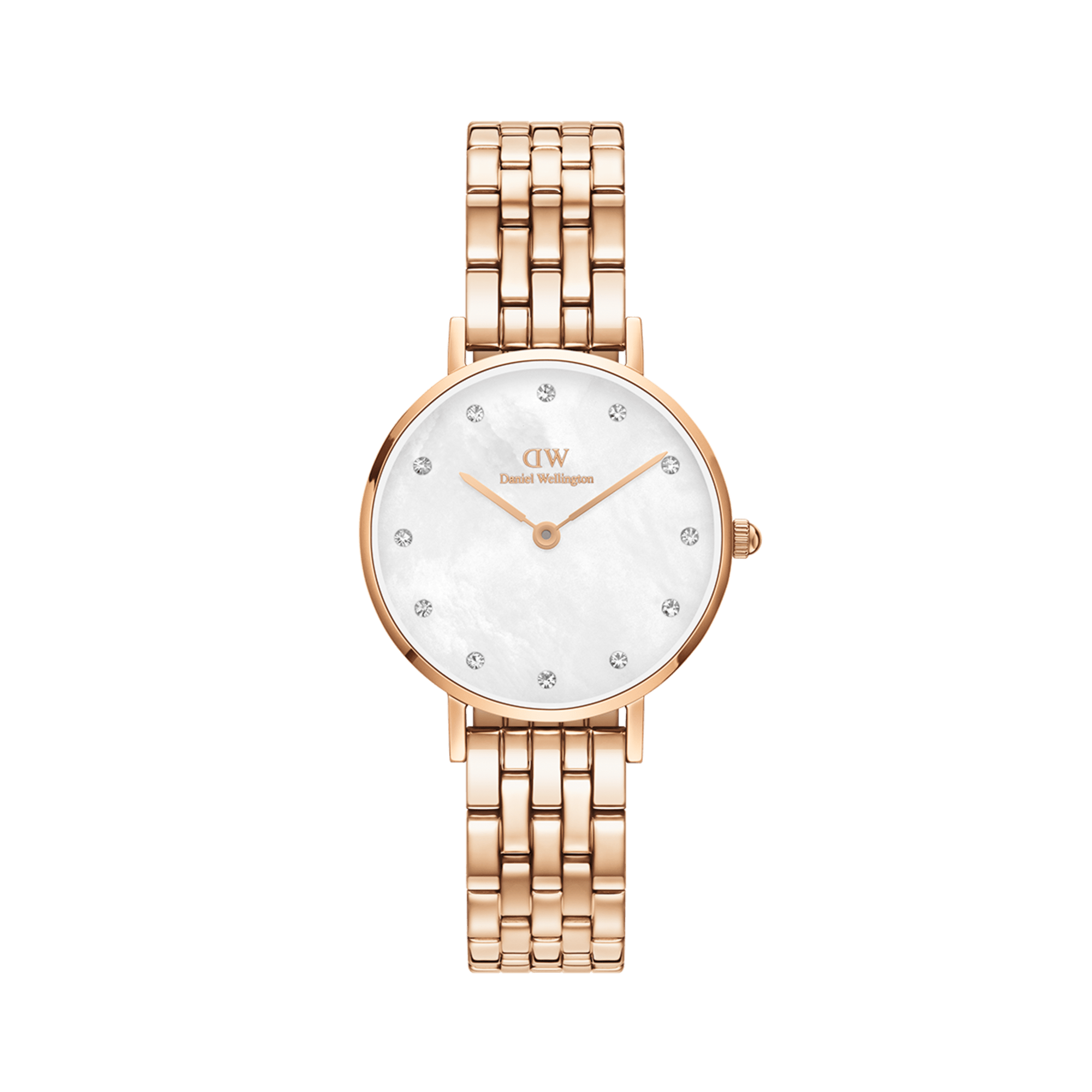 Dameshorloge van Daniel Wellington uit de Brandfield collectie, uitgevoerd met een polsband van RVS. Het model is voorzien van een RVS horlogekast, mineraalglas en een uurwerk van Quartz.