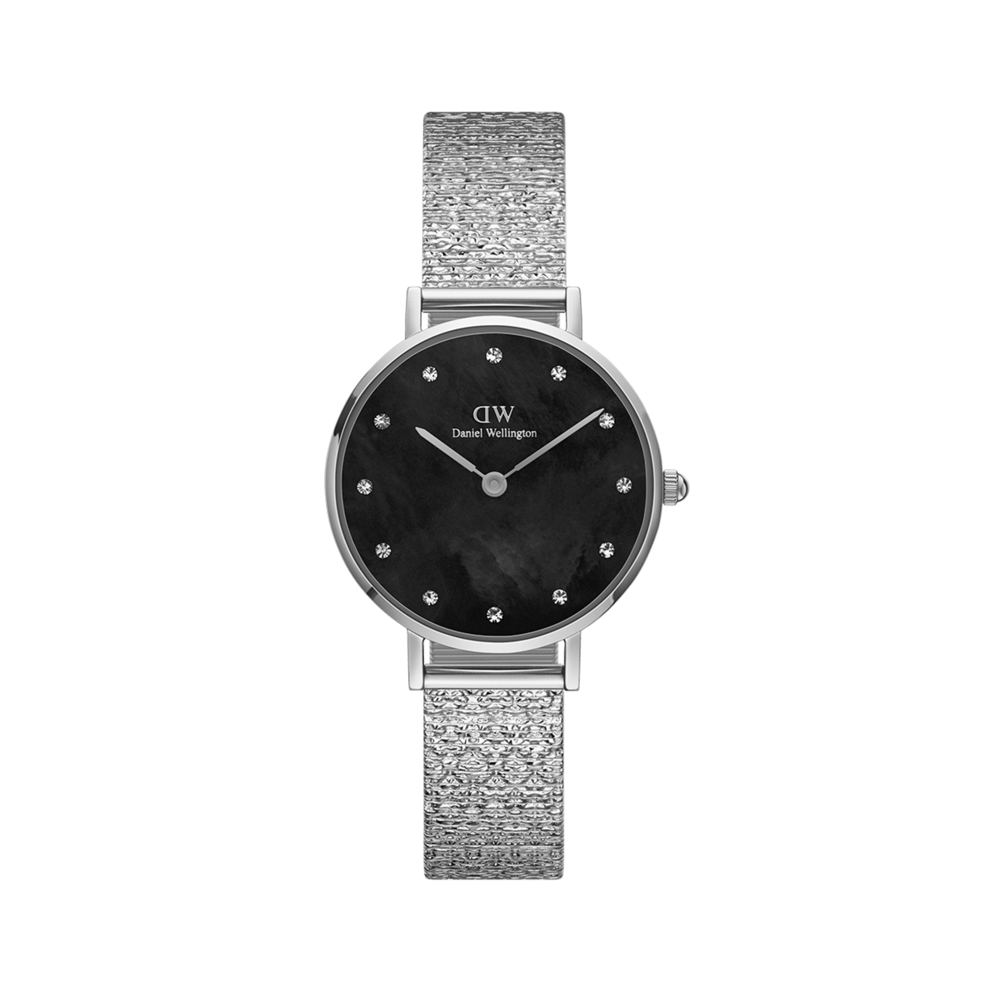 Dit is een horloge van het merk Daniel Wellington.

Dit horloge heeft de volgende eigenschappen: 
Kastvorm: Rond
Kastmaat: 28mm
Bandbreedte: 12mm