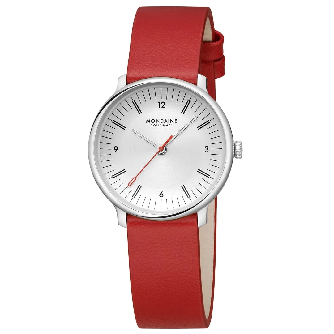 Mondaine horloge doppio 33mm staal 