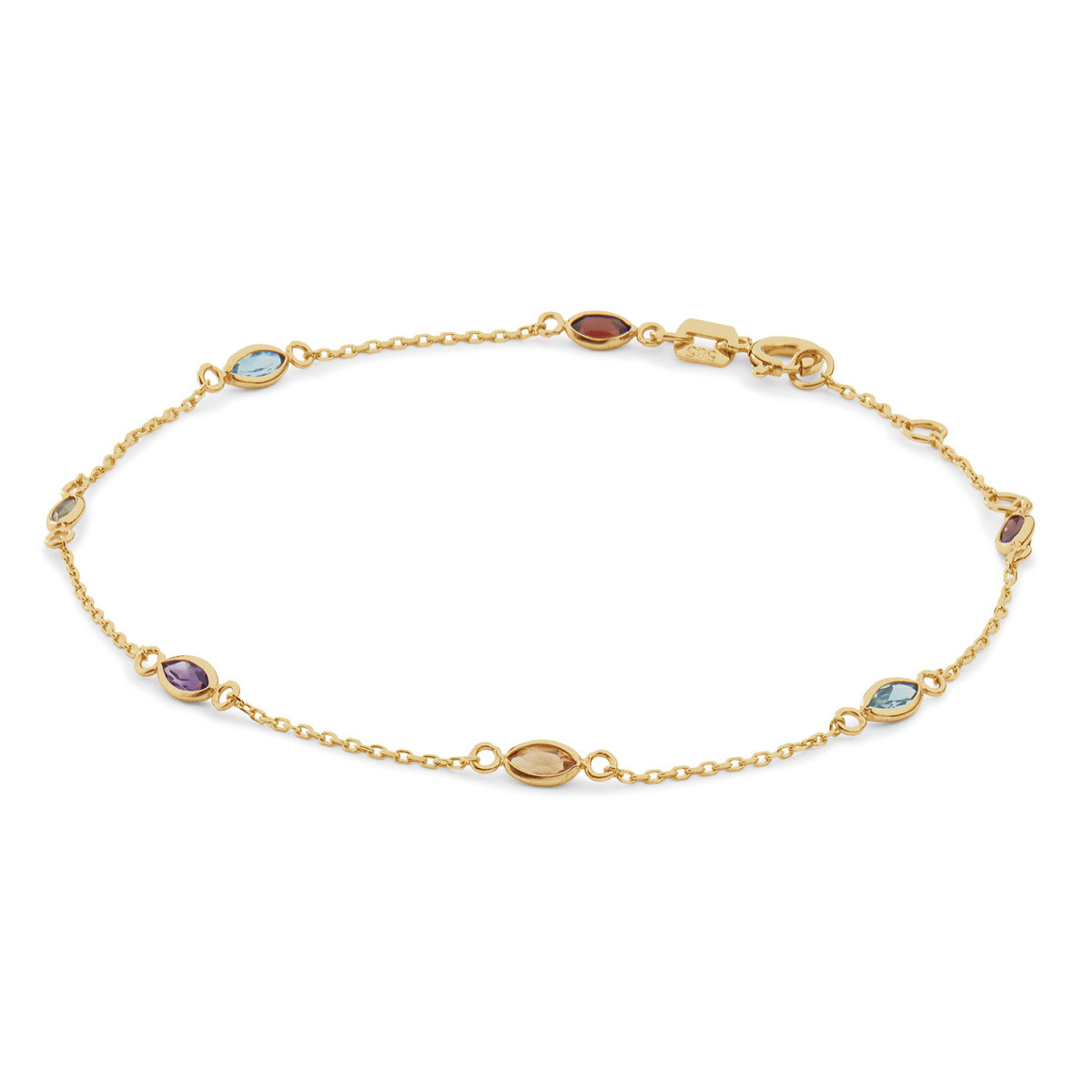 De JKB26.655 armband, gemaakt van 14 karaat goud, straalt elegantie uit met zijn prachtige kleurstenen. Dit sieraad, geclassificeerd als een armband onder de categorie juwelen, voegt een vleugje luxe toe aan elke outfit. Deze armband kan het best solo gedragen worden voor een subtiele uitstraling of gelaagd voor een moderne look.