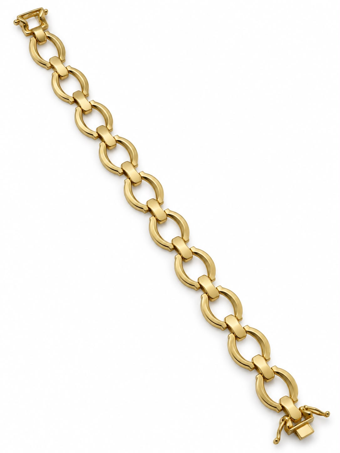 Occasion 14karaat gouden schakel armband.
Lengte: 19.5cm