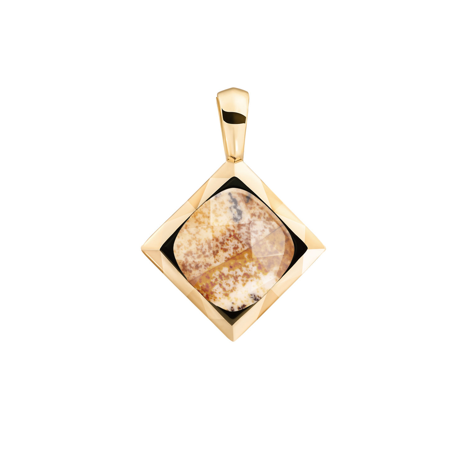 De Pendant Landscape Jasper Cushion Cut Amulet Gold, modelnummer SPG32-G22, is een elegante hanger vervaardigd uit goudgeplateerd 925 sterling zilver. Hypoallergeen, nieuw en in een verfijnde goudkleur. Draag deze prachtige hanger aan een ketting van uw keuze voor een verfijnde uitstraling en een natuurlijk accent bij elke outfit. Perfect voor elke gelegenheid.