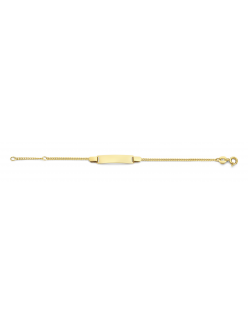 Dit schattige gold filled (1/20deel 14krt) kinderplaatarmbandje is v.v. onze speciale Auracore kern. Dit zorgt ervoor dat de armband niet kan deuken! Dit kinderplaatarmbandje is tevens makkelijk te graveren. Deze uitvoering van model 02 is uitgevoerd met een gourmet schakel. Verkrijgbaar in 9.11cm, 11.13cm
