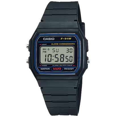 De WRIST WATCH DIGITAL met modelnummer F-91W-1YEG heeft een datumfunctie en een horlogekast van plastic/silicone. Het horlogebandje is zwart en de grootte is 38.2mm. Dit stijlvolle horloge draag je het beste bij casual of sportieve outfits. Geschikt voor dagelijks gebruik dankzij het lichtgewicht en duurzame ontwerp. Perfect voor iedere gelegenheid.