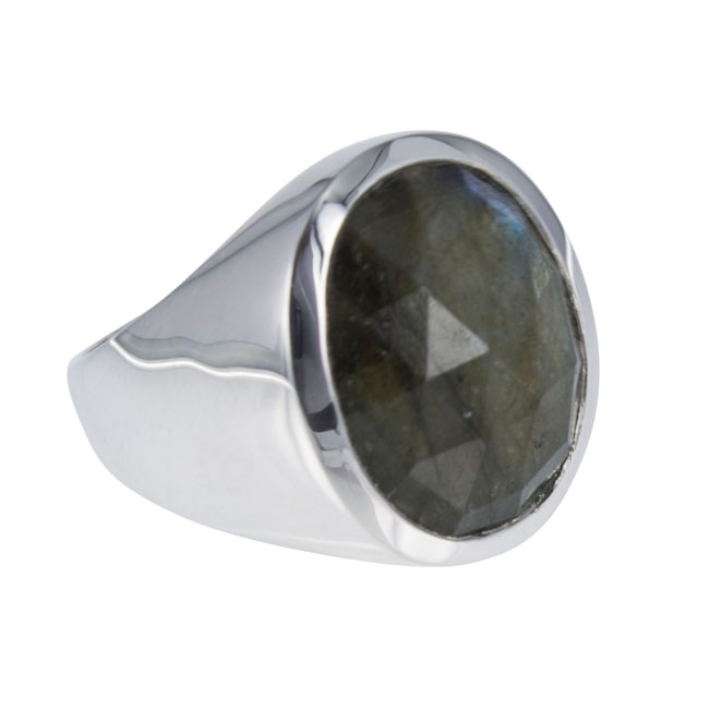 zilveren ring met labradoriet