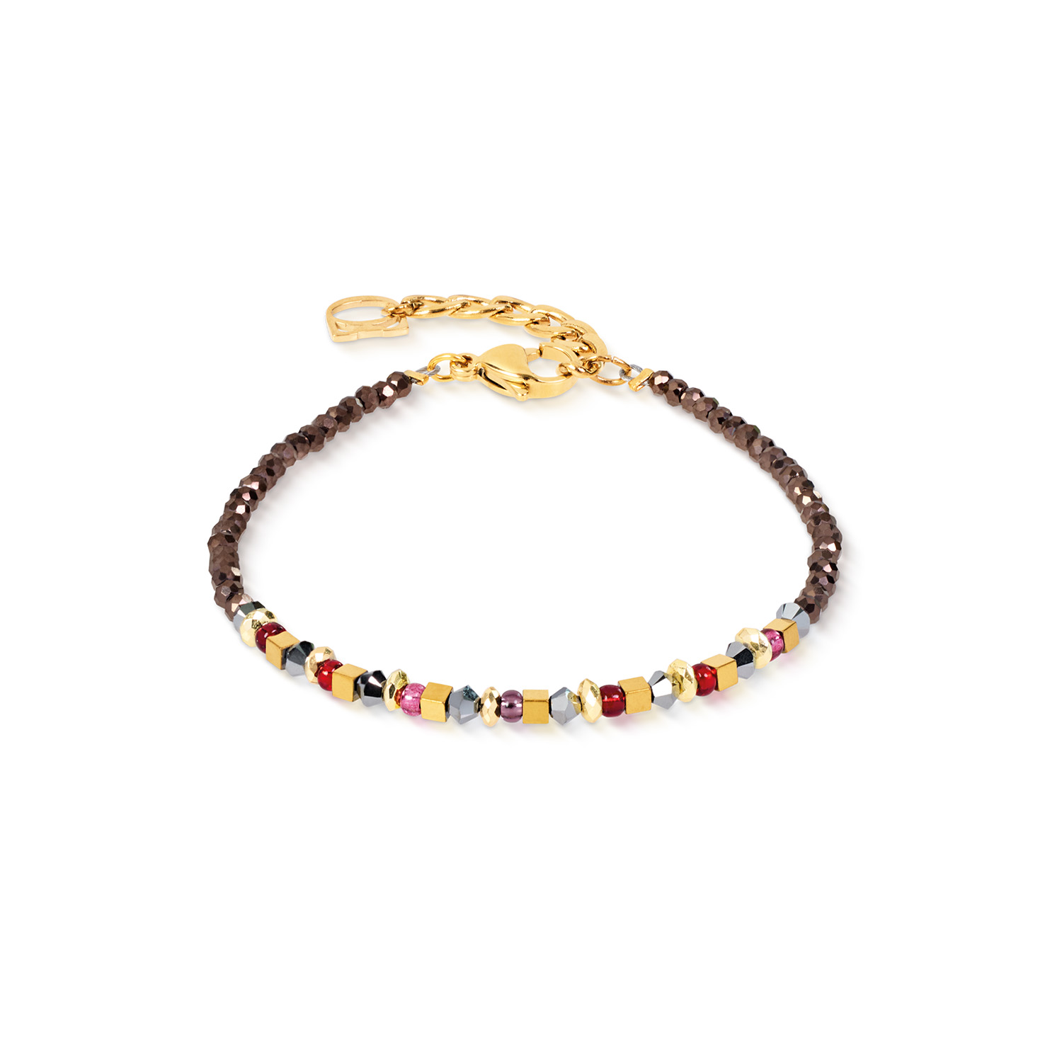 Deze COEUR DE LION damesarmband, modelnummer 4359-30-1103, is een fantasiearmband in de kleur bruin. Als sierlijk accessoire voegt het een vleugje elegantie toe aan elke outfit. Draag het solo als blikvanger of combineer het met andere armbanden voor een gelaagde look. Perfect voor zowel dagelijkse gelegenheden als speciale evenementen.