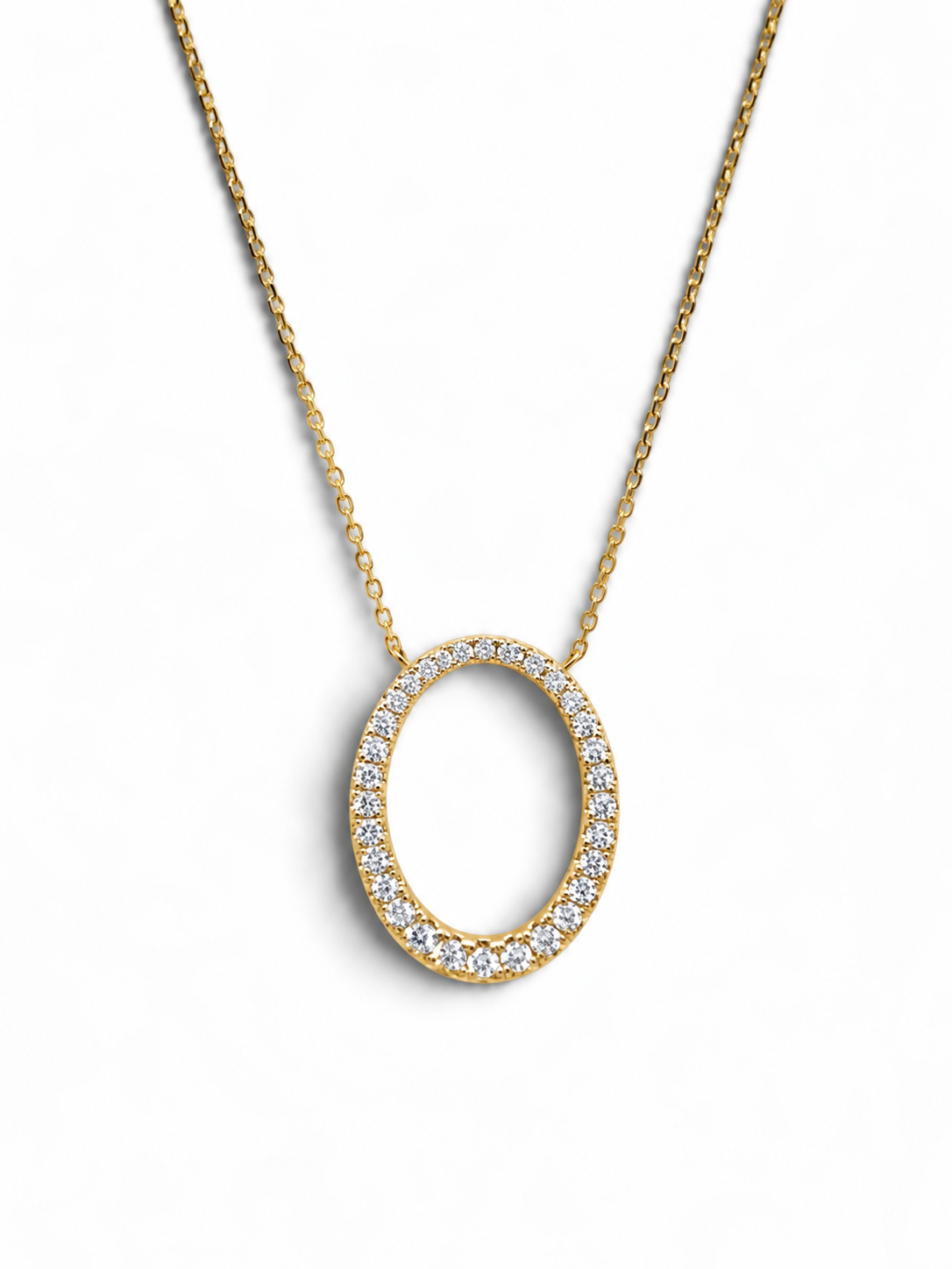14krt gouden collier met diamant