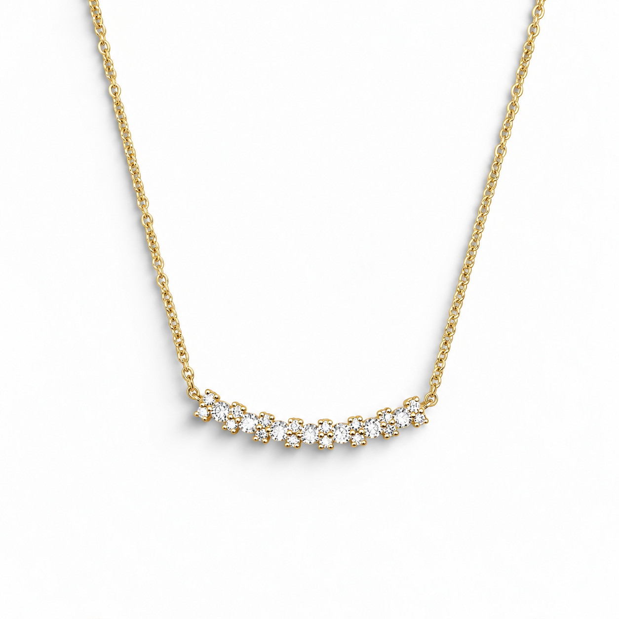 14krt gouden collier met diamant