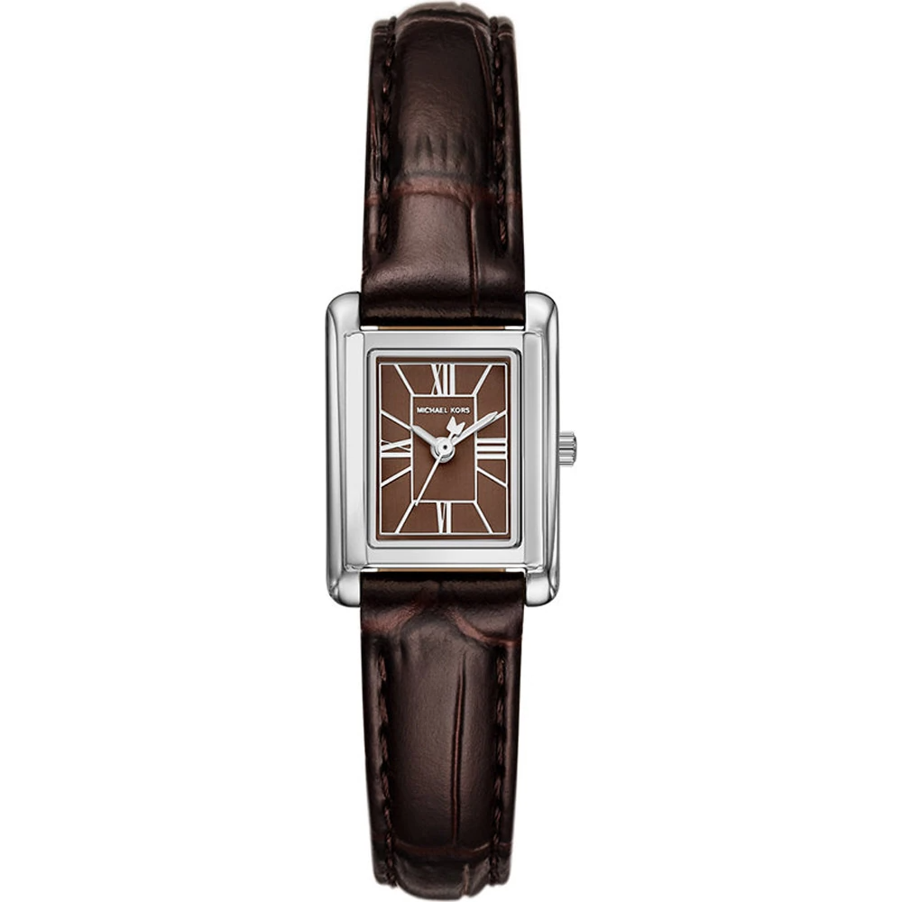 This Michael Kors watch has a case made of stainless steel with a diameter of 27 mm and is fitted with a leather band. Inside the case lies a Seiko Instruments Inc. movement and the watch features a Mineral crystal.

The watch is 5 ATM. This means the watch is suitable for showering. The watch comes with 2 Year Warranty