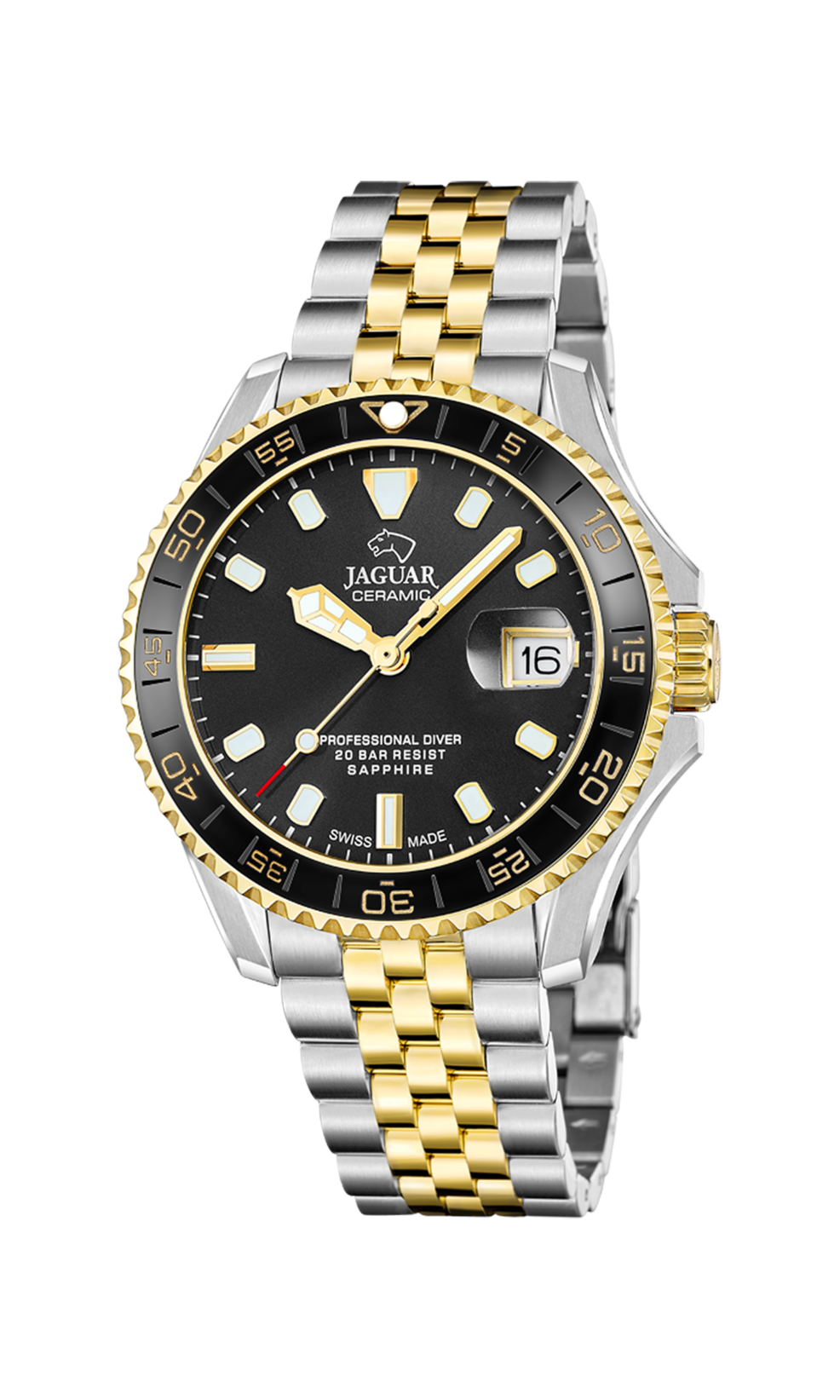 Jaguar Diver Ceramic 20ATM, zwitsers binnenwerk, saffierglas