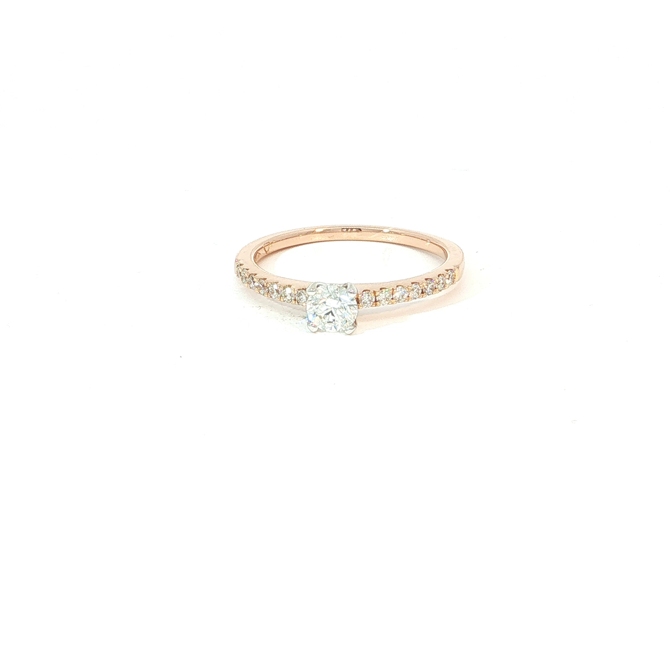 Een verfijnde klassieker met een extra schitterende uitstraling. Deze elegante ring in 18 kt goud wordt centraal bekroond door een briljant geslepen diamant, die dankzij de open klauwzetting maximaal het licht opvangt.
De fijne ringband is bezet met een reeks fonkelende briljanten die subtiel naar de centrale diamant toelopen. Zo ontstaat een harmonieus geheel met een luxueuze glans, zonder de tijdloze elegantie van het ontwerp te verliezen.
Een bijzonder vrouwelijke ring met precies de juiste balans tussen verfijning en uitstraling &mdash; prachtig als verlovingsring, maar even stijlvol als exclusief juweel voor elke dag.