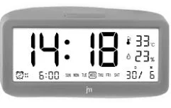 digitale klok met temperatuur