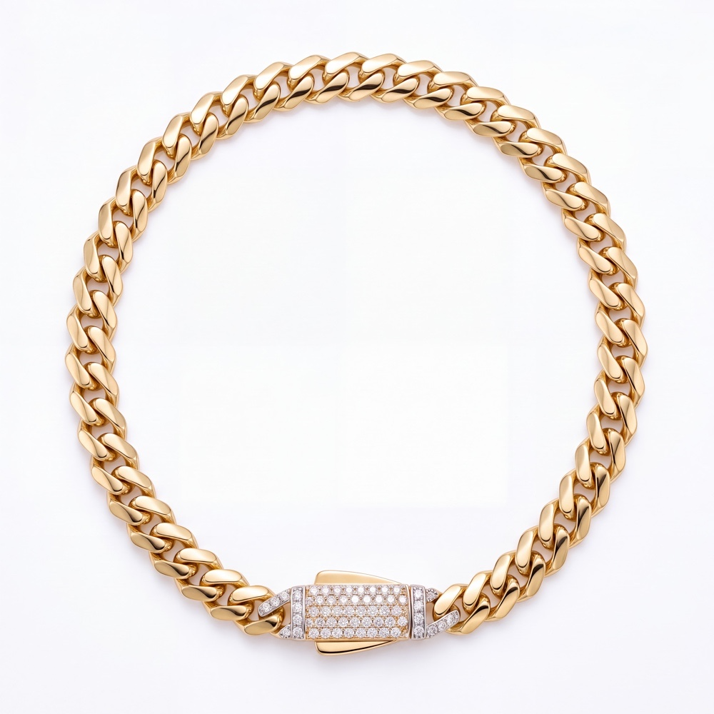 Stoere Exclusiviteit: 18 Karaat Geelgouden Monaco Heren Armband (5 mm / 19 cm)

Geef je stijl een krachtige upgrade met deze luxe 18 karaat geelgouden Monaco herenarmband. De strakke Cuban-schakels zorgen voor een robuuste en moderne uitstraling om de pols. De kenmerkende bloksluiting is hoogwaardig afgewerkt en glinsterend bezet met zirkonia stenen, wat deze armband een stijlvol en exclusief karakter geeft.

Vervaardigd uit echt 750 18k geelgoud met een gewicht van ca. 8,7 gram. Met een breedte van 5 mm en een polslengte van 19 cm heeft deze armband een perfecte, comfortabele herenpasvorm. Ideaal om solo te dragen als blikvanger of te combineren met een bijpassende Monaco ketting.
