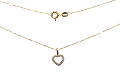 Die Kette mit Anh&auml;nger, Herz mit Brillant, Modellnummer 245456119, ist ein elegantes Schmuckst&uuml;ck in Gelbgold. Dieses exquisite Schmuckst&uuml;ck wird durch einen funkelnden Brillanten hervorgehoben. Ideal f&uuml;r besondere Anl&auml;sse, kann es alleine getragen oder mit anderen Goldschmuckst&uuml;cken kombiniert werden, um einen luxuri&ouml;sen Look zu erzielen. Perfekt f&uuml;r stilvolle, romantische Ausstrahlung.