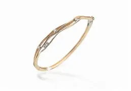 CAMMILI Bangle orange Apricot met 0.30ct dia