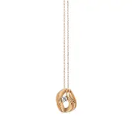 Cammili hanger Velaa Star in Orange Apricot met 0.08ct dia.