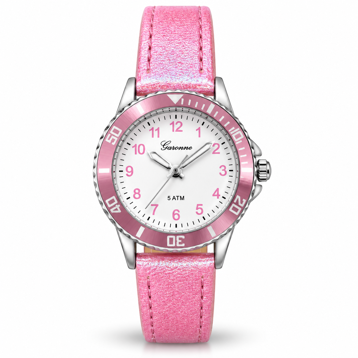 Garonne Kids metallic roze kinderhorloge 36 mm | KV36Q468