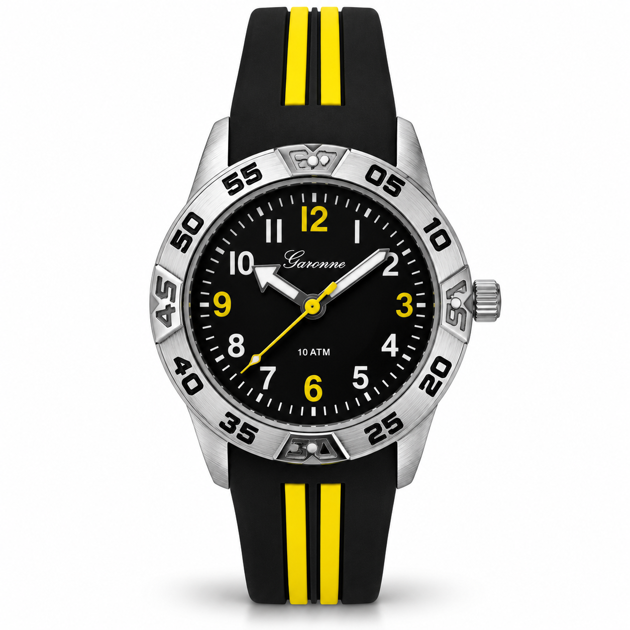 Garonne Kids Water Stripes zwart kinderhorloge 31 mm | KQ31Q470