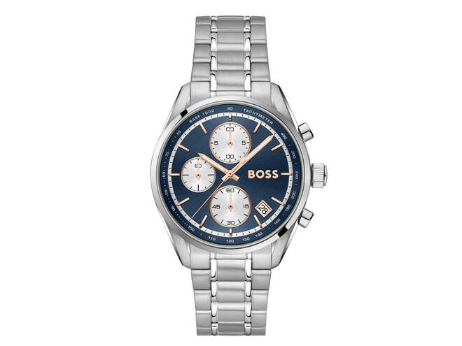 Boss Heren Horloge Grand Prix Touring Staal 38mm