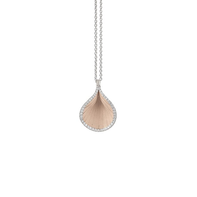 CAMMILLI Goccia hanger Nat. beige met 0.133ct dia.